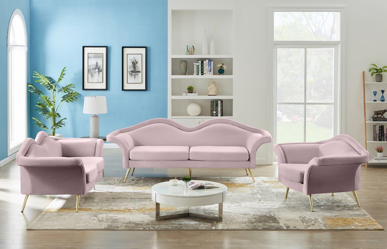 Clarissa Pink Living Room Set by Meridian | 1StopBedrooms