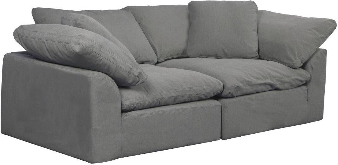 Cloud Puff Sofa Modern Modular Sectional Sofa Set L-Shaped Couch Down  Cushions