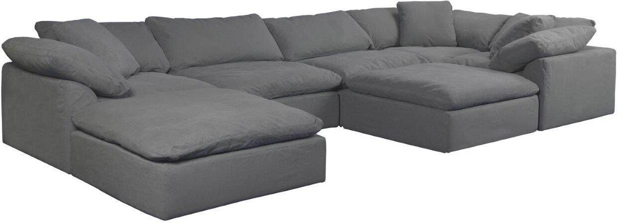5-Seater Modular Cloud Puff Sofa Upholstered Cushion Sofas Couch For Living  Room