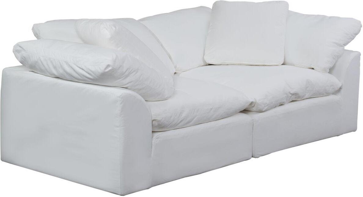 Cloud Puff White 2 Piece Slipcovered Modular Sectional Sofa by Sunset  Trading