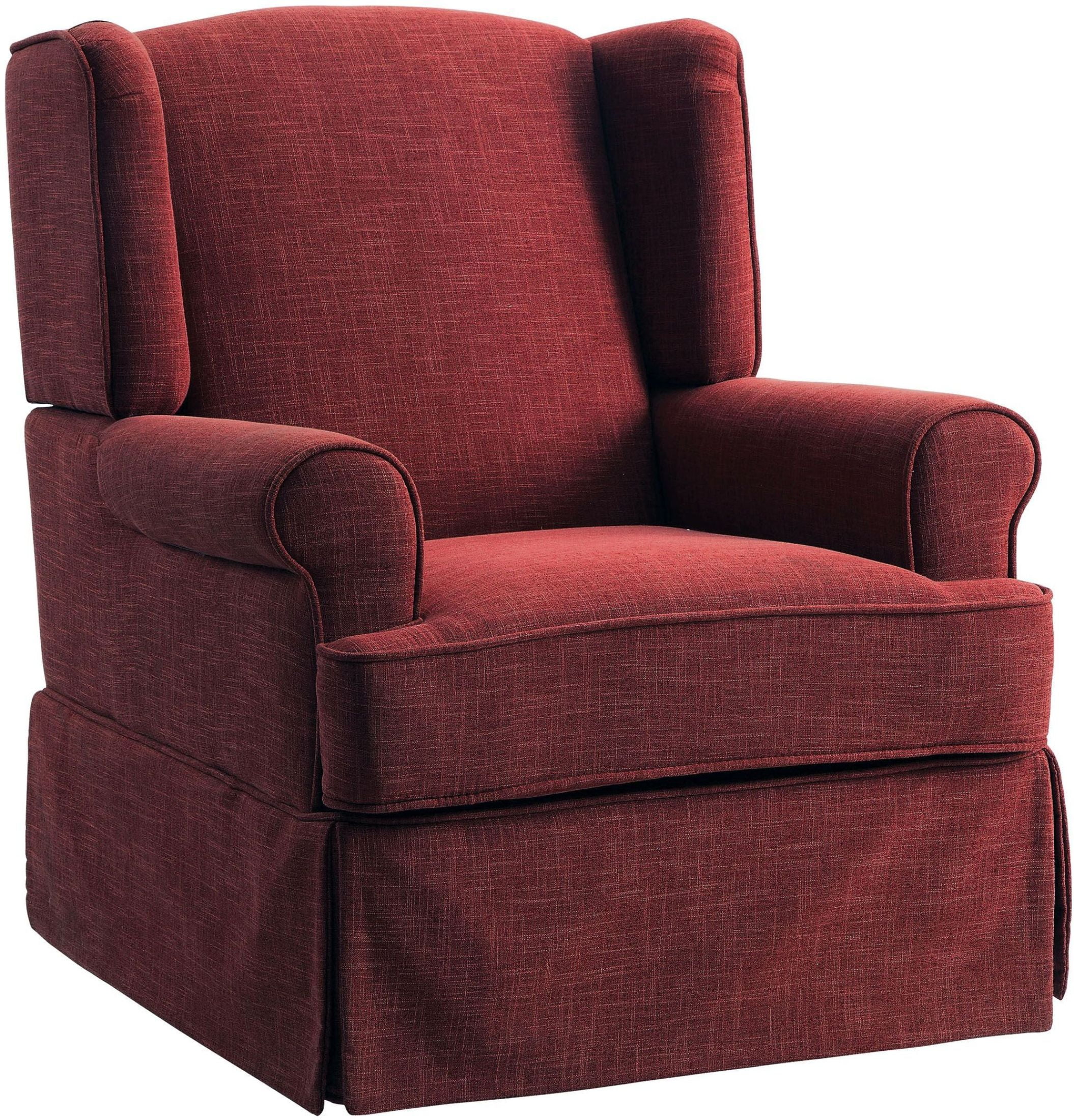 Furniture of America Marlena Red Glider Rocker Recliner Marlena