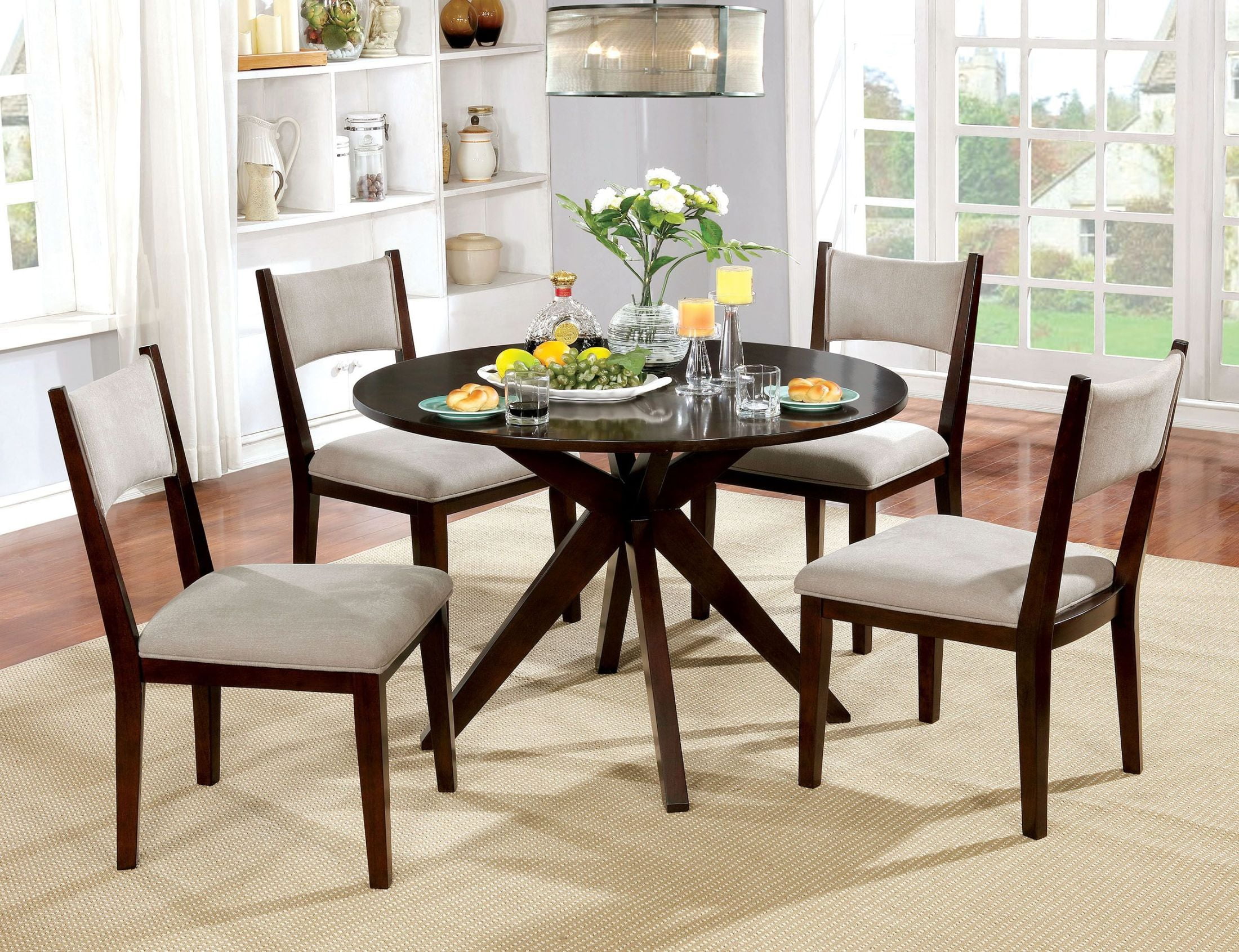 Kaidence Brown Cherry Dining Room Set