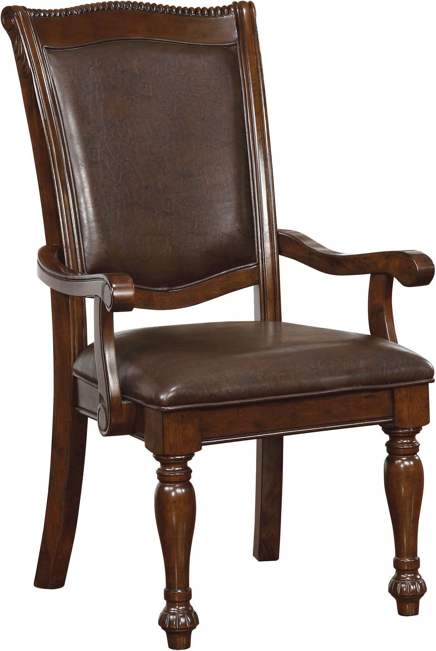 Alpena Brown Cherry Arm Chair Set Of 2 by Furniture of America