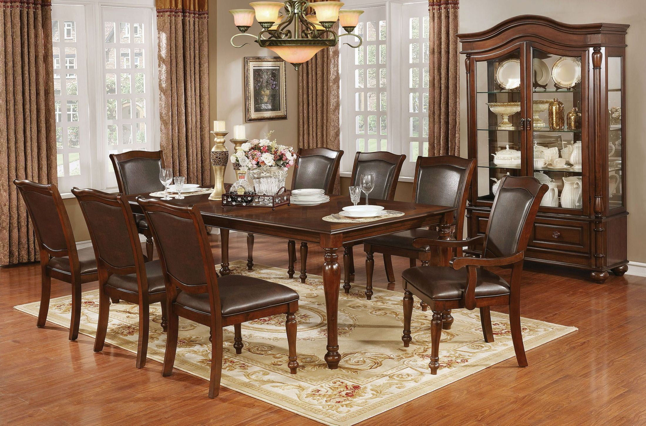 cherry color dining room set