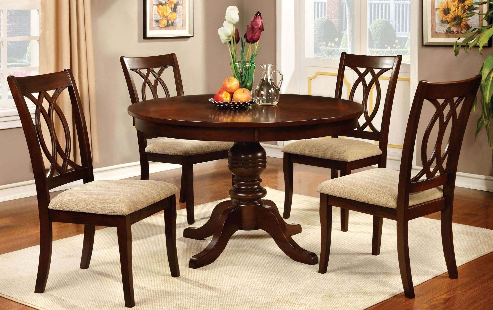 Gulliver Rustic Brown Round Dining Table from New Classic