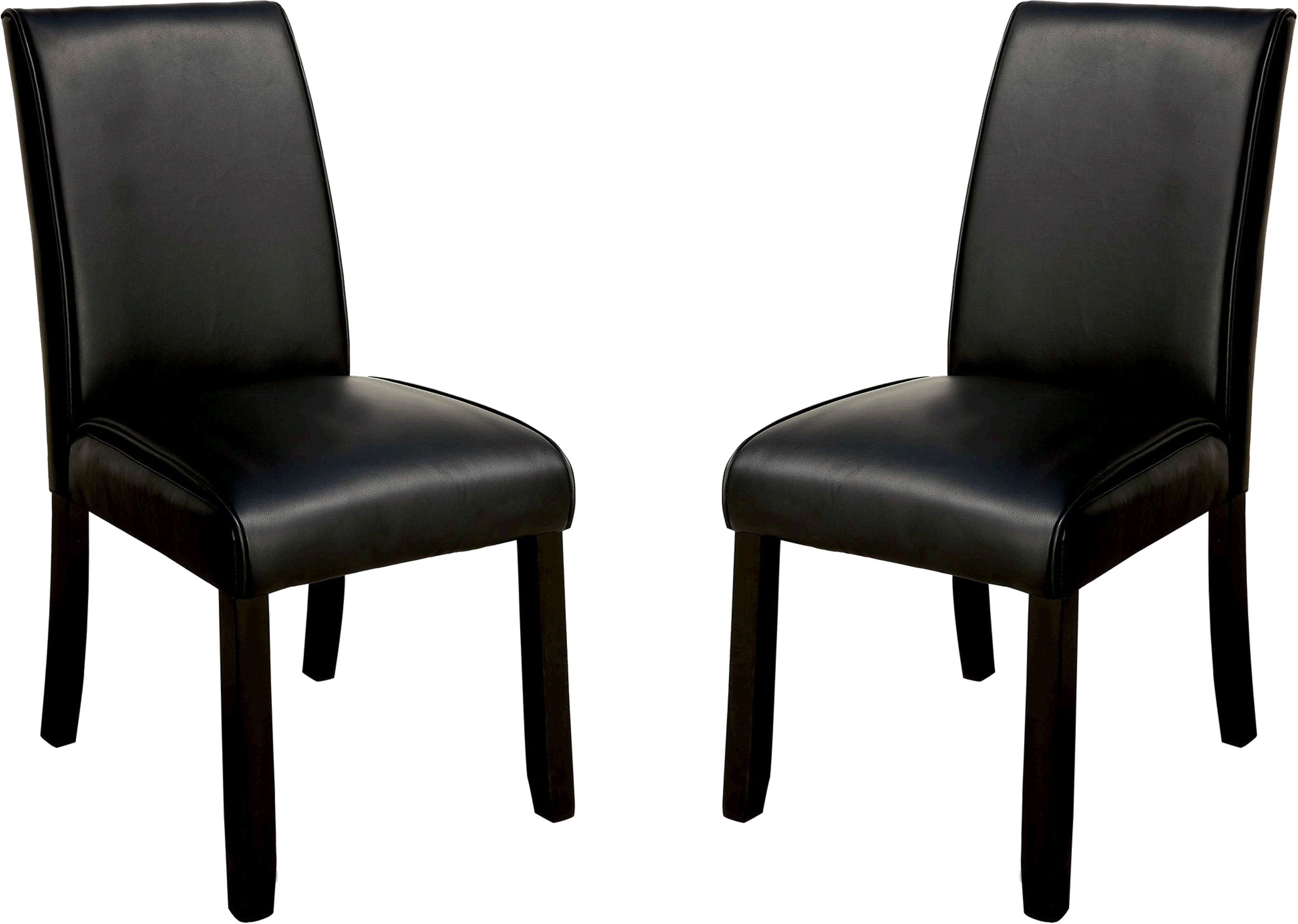 Gladstone I Black Side Chair Set Of 2 by Furniture of America 1StopBedrooms