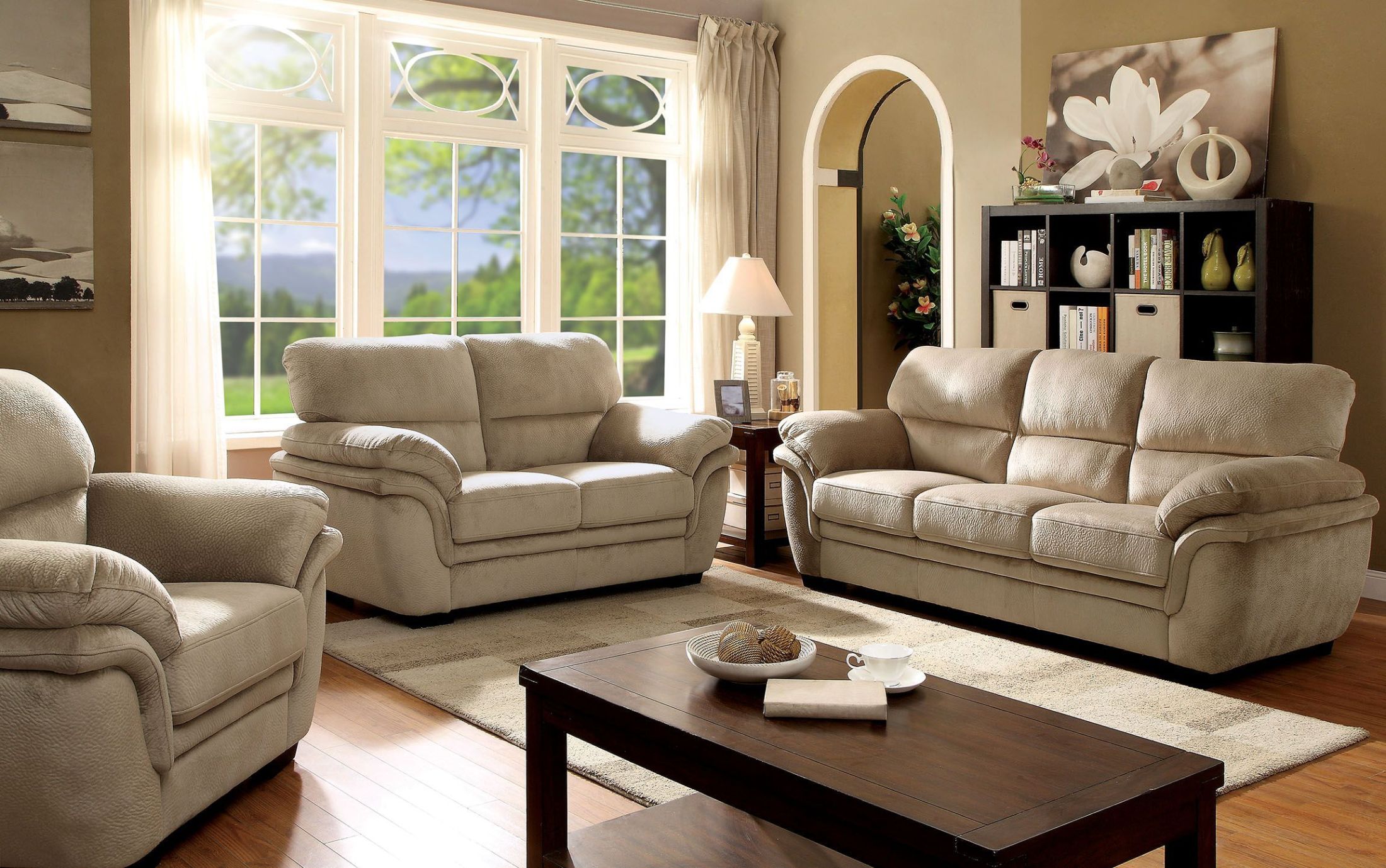 light brown living room set pictures