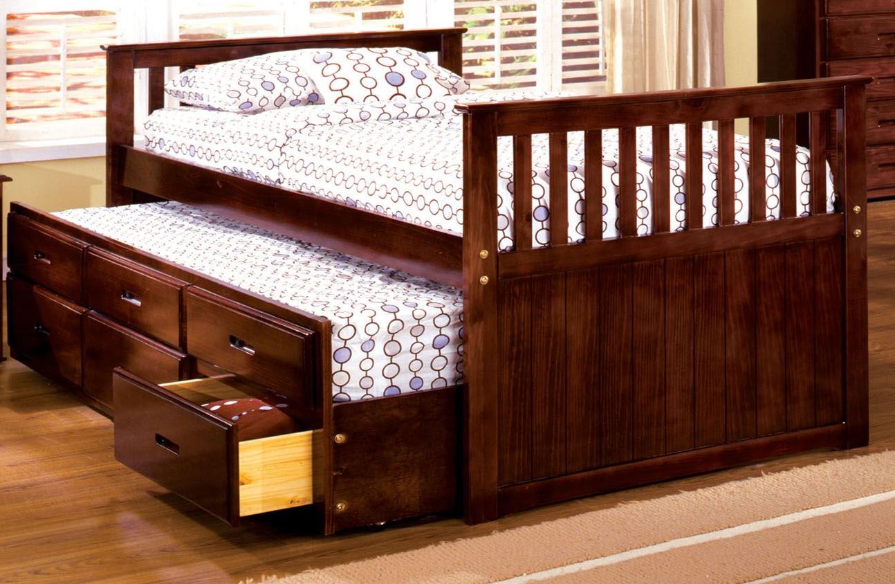 Furniture Of America Bella Cherry Twin Captain Trundle Storage Bed Bella Collection 3 Reviews