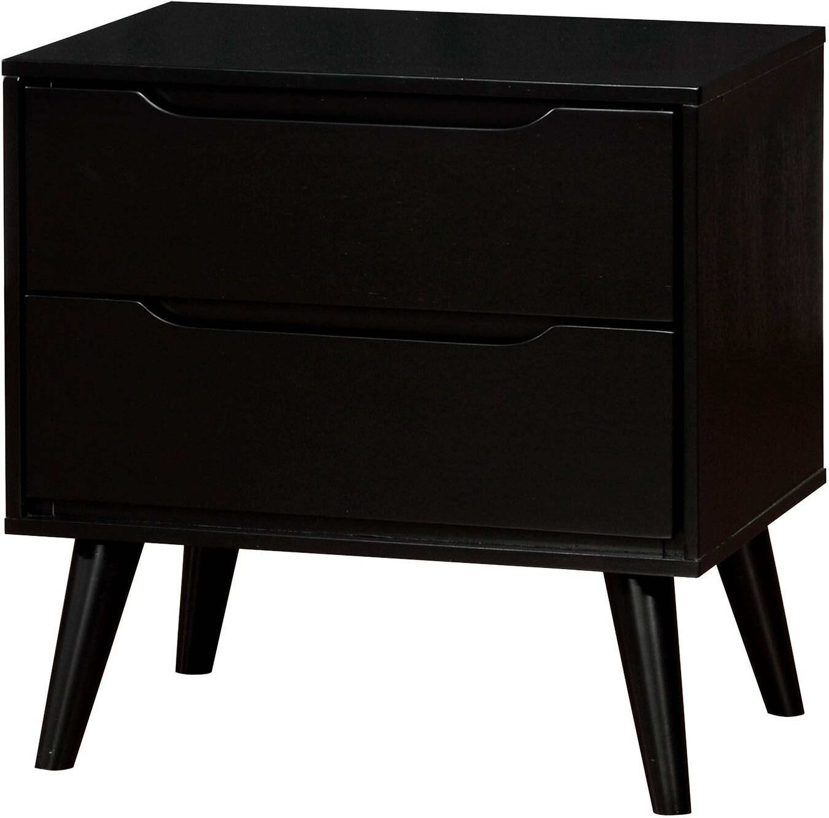 Black2 Drawer Nightstand Set 2 LOUIS PHILLIPE Galaxy Home