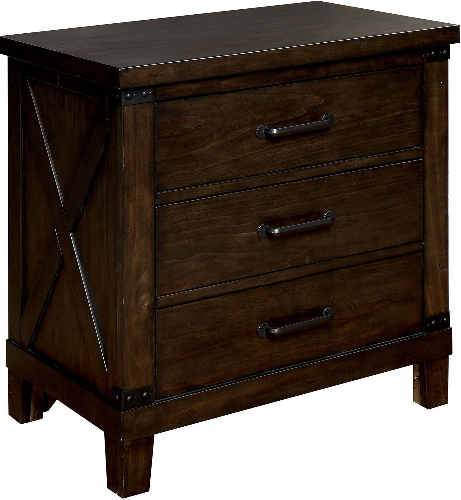 Dark walnut outlet nightstand