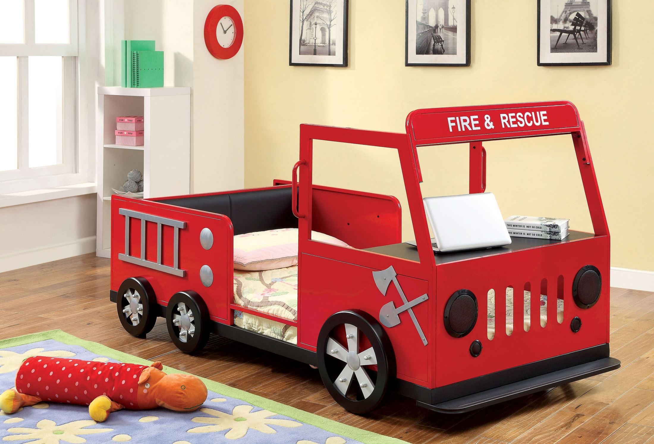Rescuer Fire Truck Twin Bed by Furniture of America