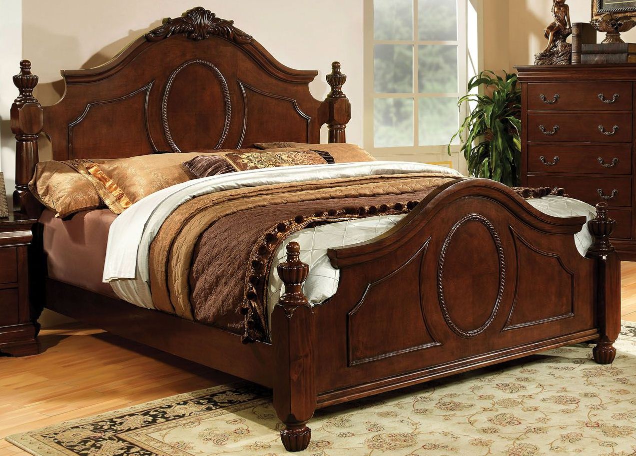 Furniture Of America Velda II Brown Cherry Cal King Panel Bed Velda Collection Reviews