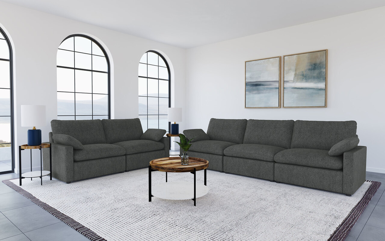 Collins Modular Living Room Set In Dark Grey by Coaster | 1StopBedrooms