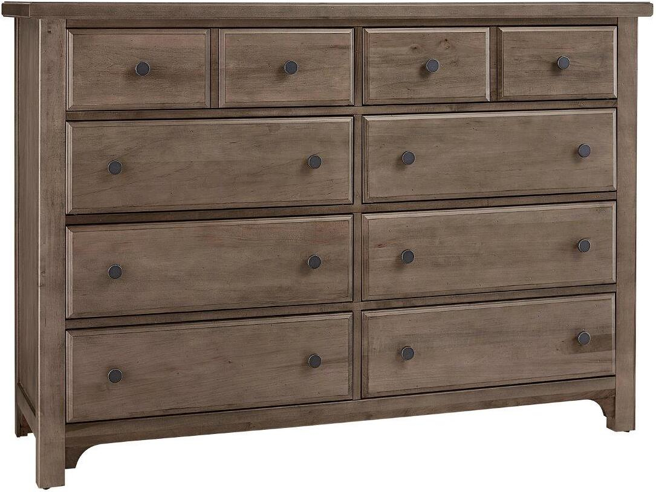 Cool Farmhouse 8 Drawer Dresser In Grey by Vaughan Bassett | 1StopBedrooms