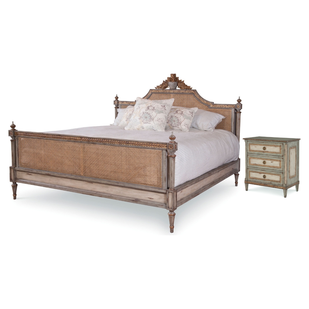 Corbett Bedroom Set In Sage Green and Cream by Century Furniture