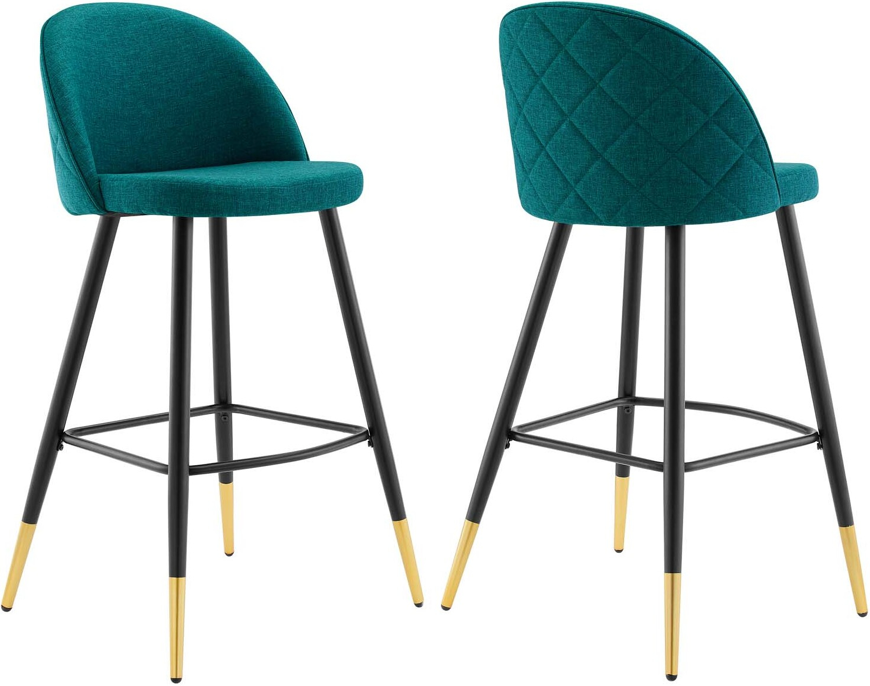 Cordial Fabric Bar Stools Set of 2 In Teal by Modway 1StopBedrooms