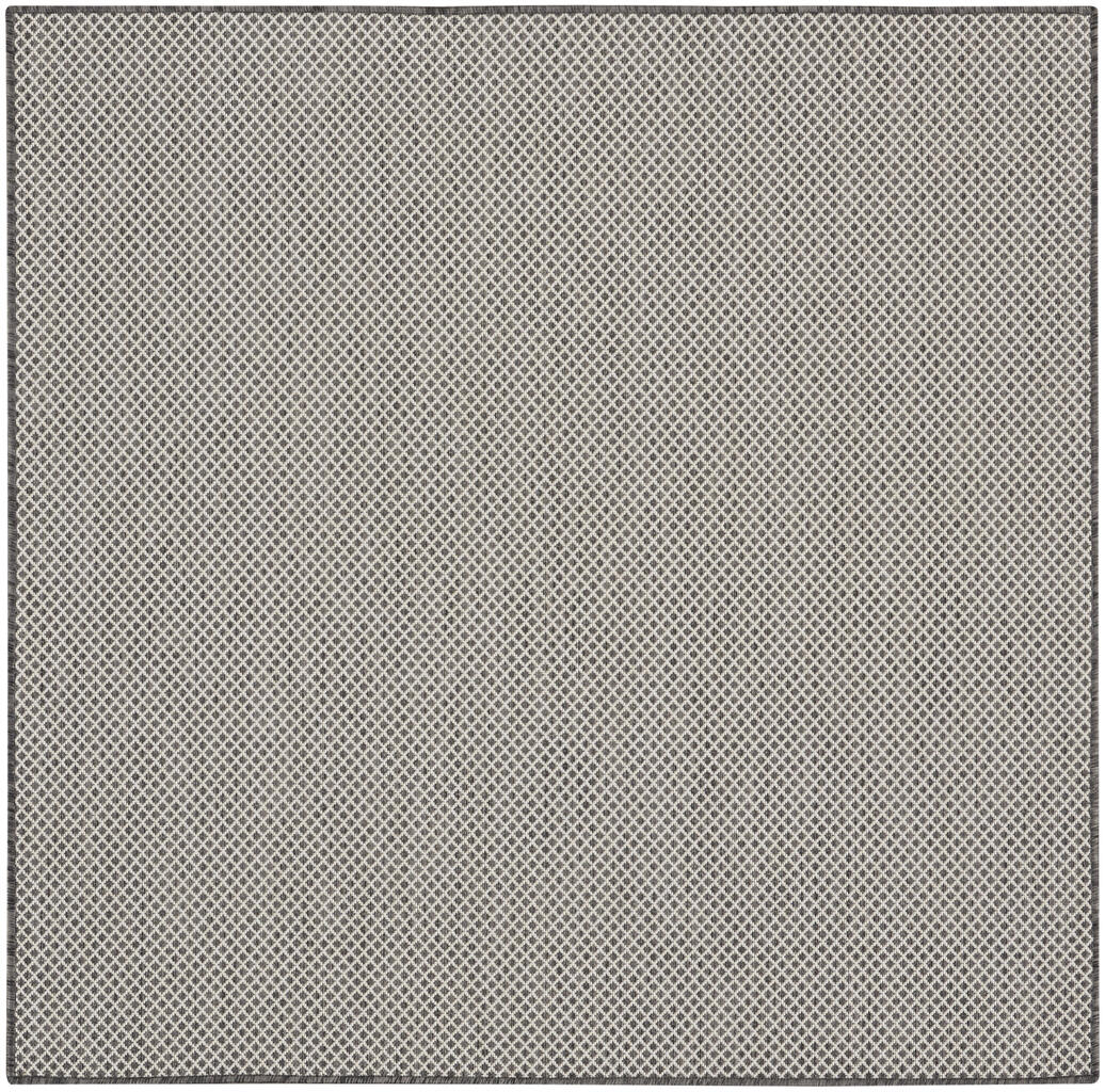 Courtyard 4' x 4' Square Rug In Ivory and Charcoal by Nourison ...