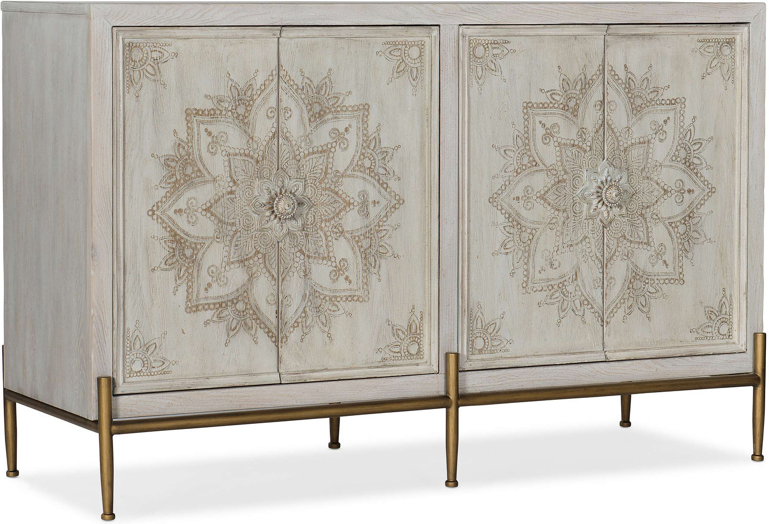 Cream And Beige Display Cabinet