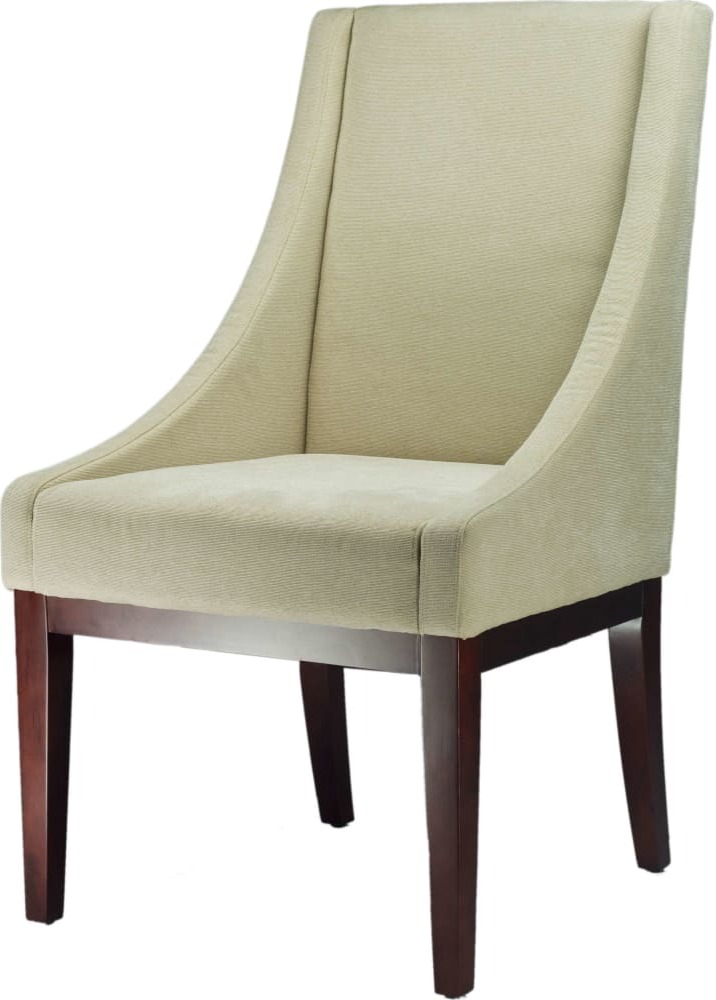 Creme Fabric Sloping Armchair - 1StopBedrooms