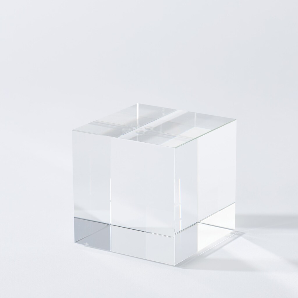 Crystal Small Cube Riser In Clear by Global Views | 1StopBedrooms