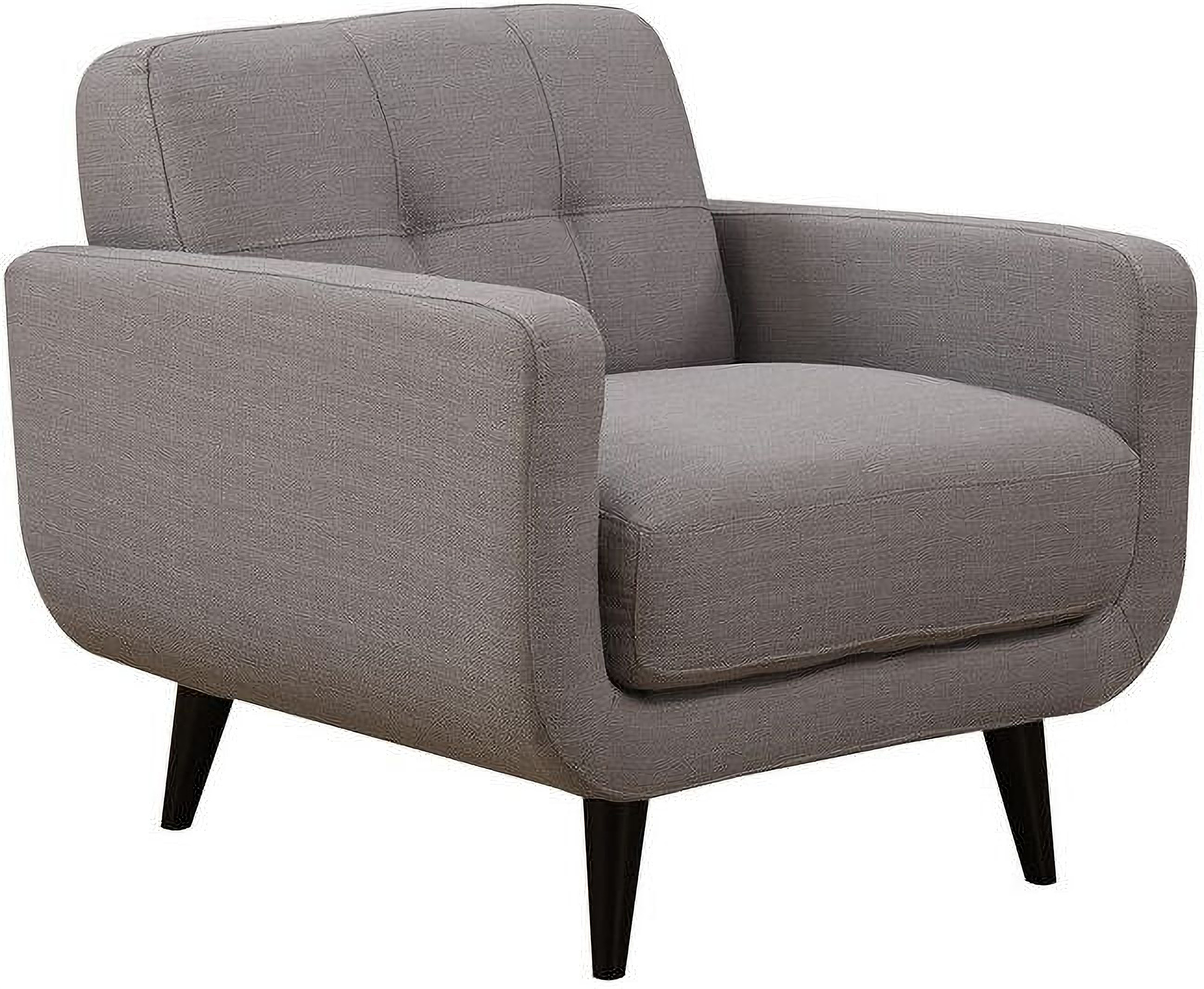 Crystal Tufted Arm Chair In Grey By Ac Pacific 