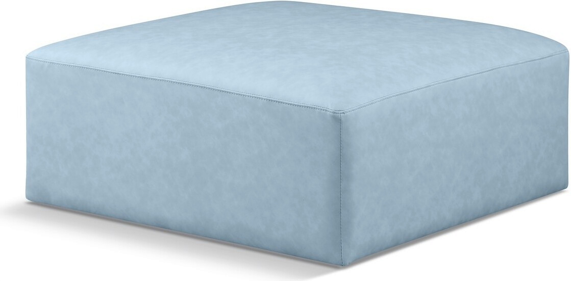 ACTUS CUBES STOOL ライトブルー Cube Vegan Leather Ottoman In Light Blue by Meridian