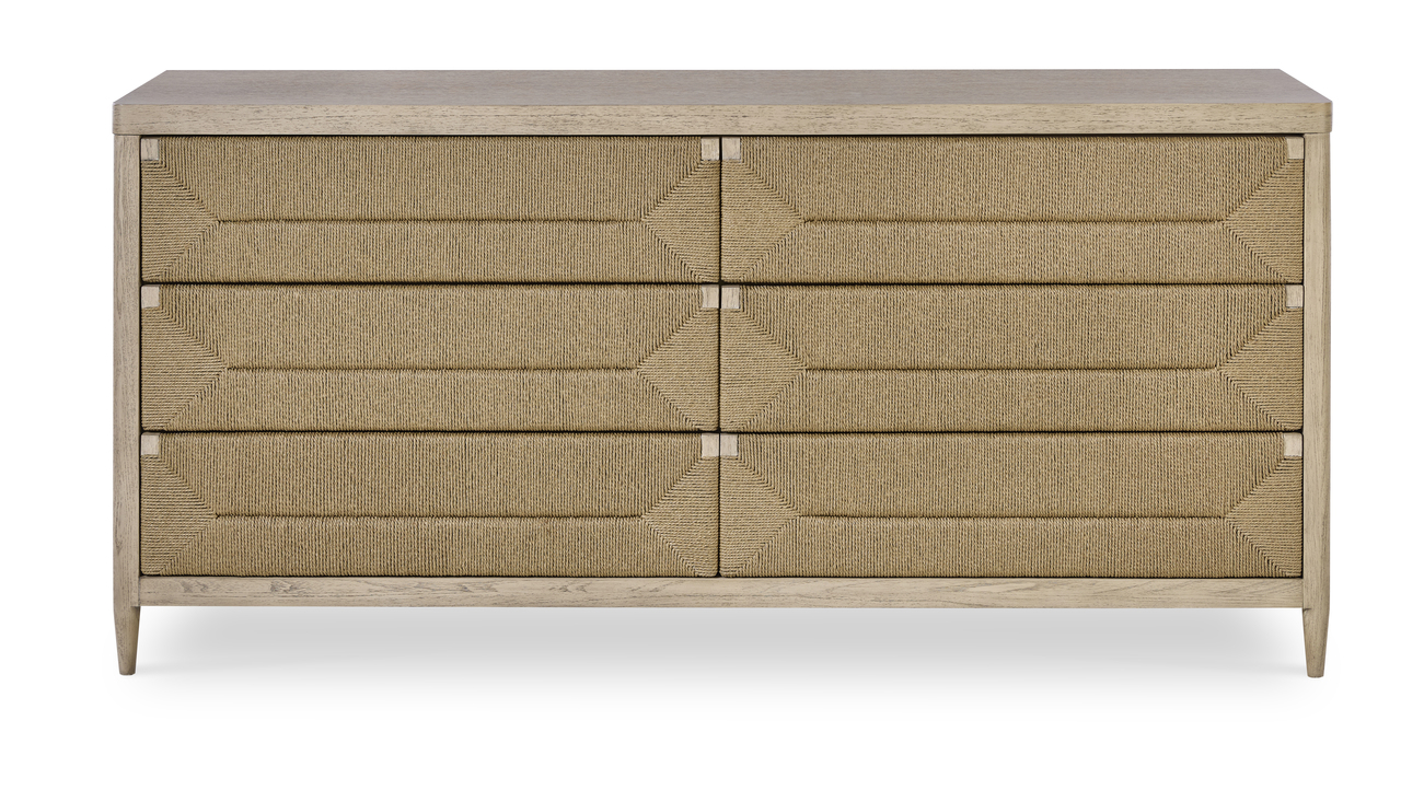 Curate Palmetto Six Drawer Dresser In Natural by Century Furniture