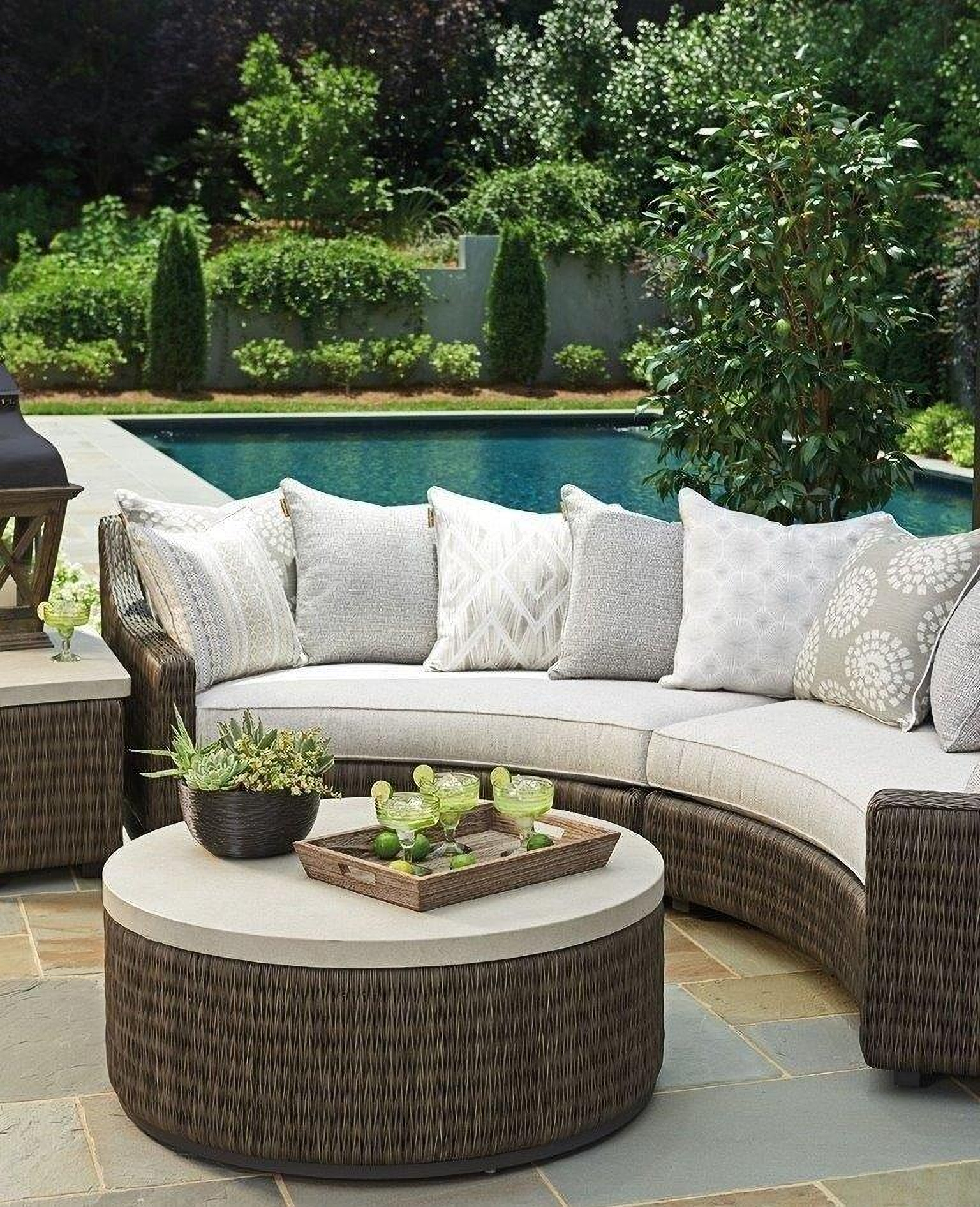 Cypress Point Ocean Terrace Aged Iron Outdoor Round Occasional Table Set 1stopbedrooms Cypress Point Ocean Terrace Aged Iron, Cypress Outdoor Furniture