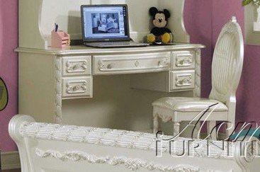 Acme Pearl Student Desk In Pearl White 01017 Clearance