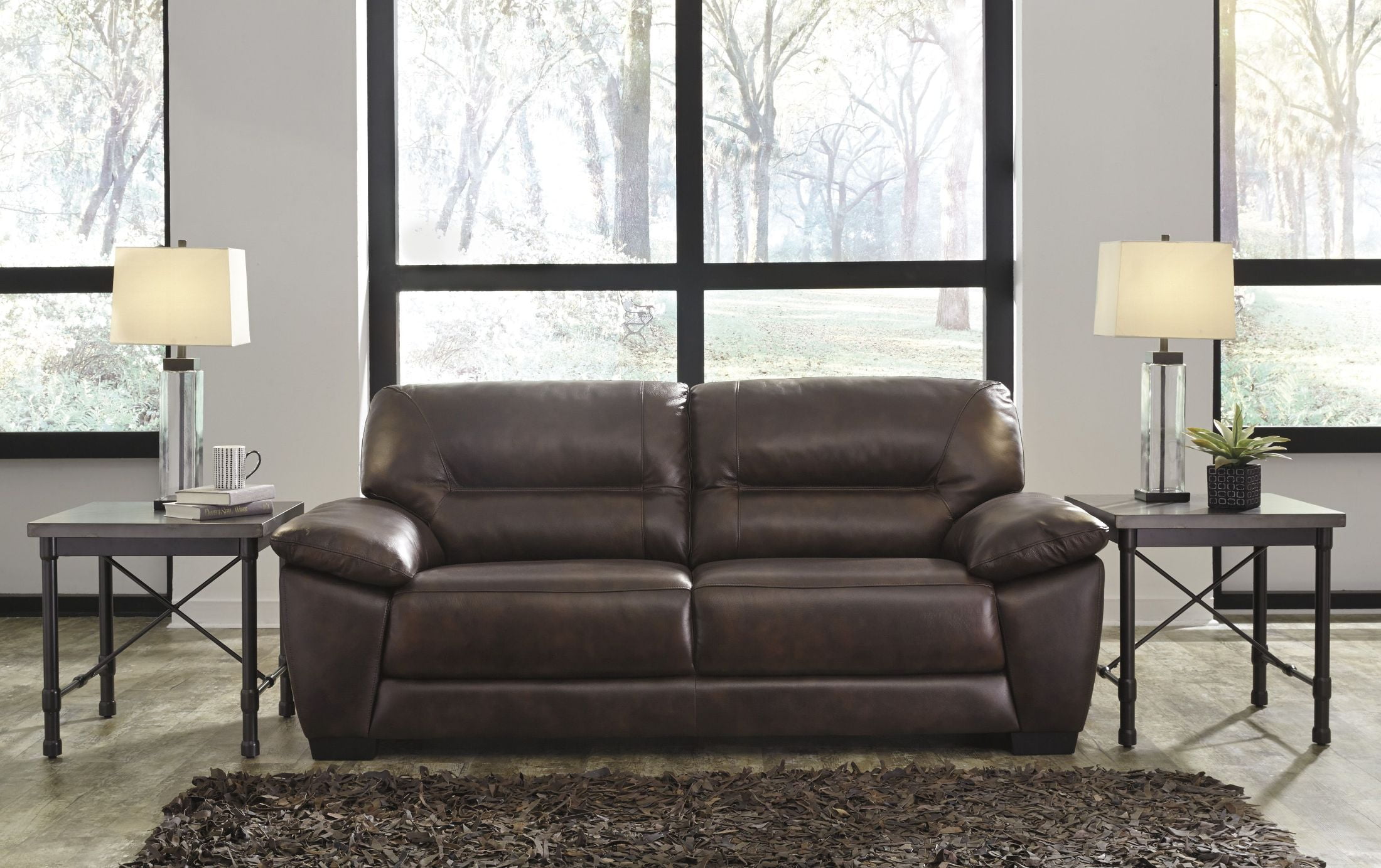 Mellen Walnut Sofa - 1StopBedrooms.