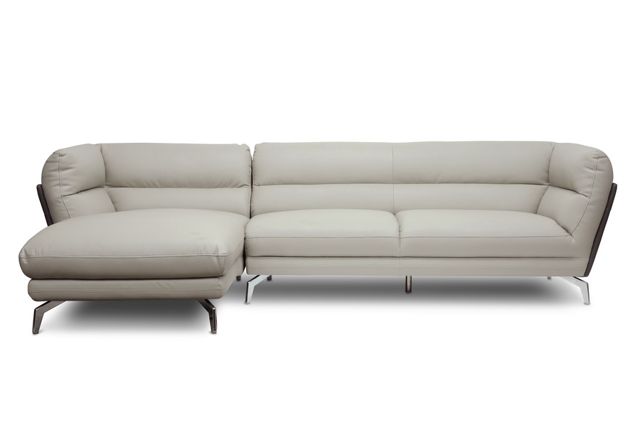 Baxton Studio Quall Gray Modern Sectional Sofa 1stopbedrooms