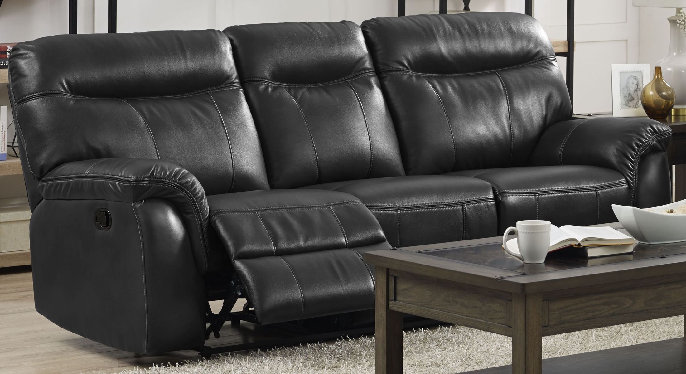 Atlas Grey Dual Power Reclining Sofa