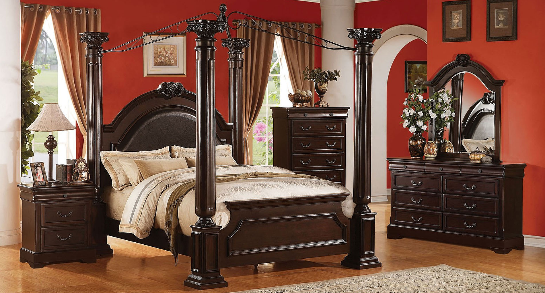 Roman Empire Ii Canopy Bedroom Set