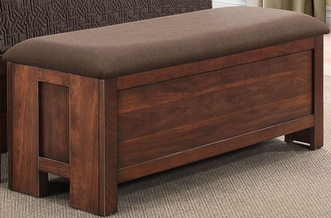 Sedley Walnut Storage Bench 1stopbedrooms