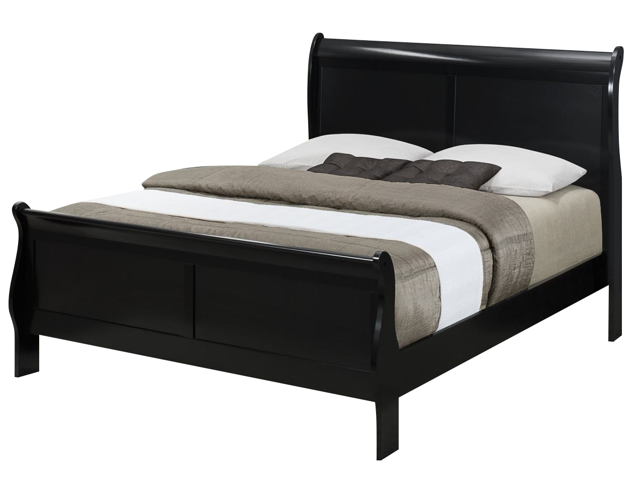 Crown Mark Furniture Louis Philip Twin Bed In Black