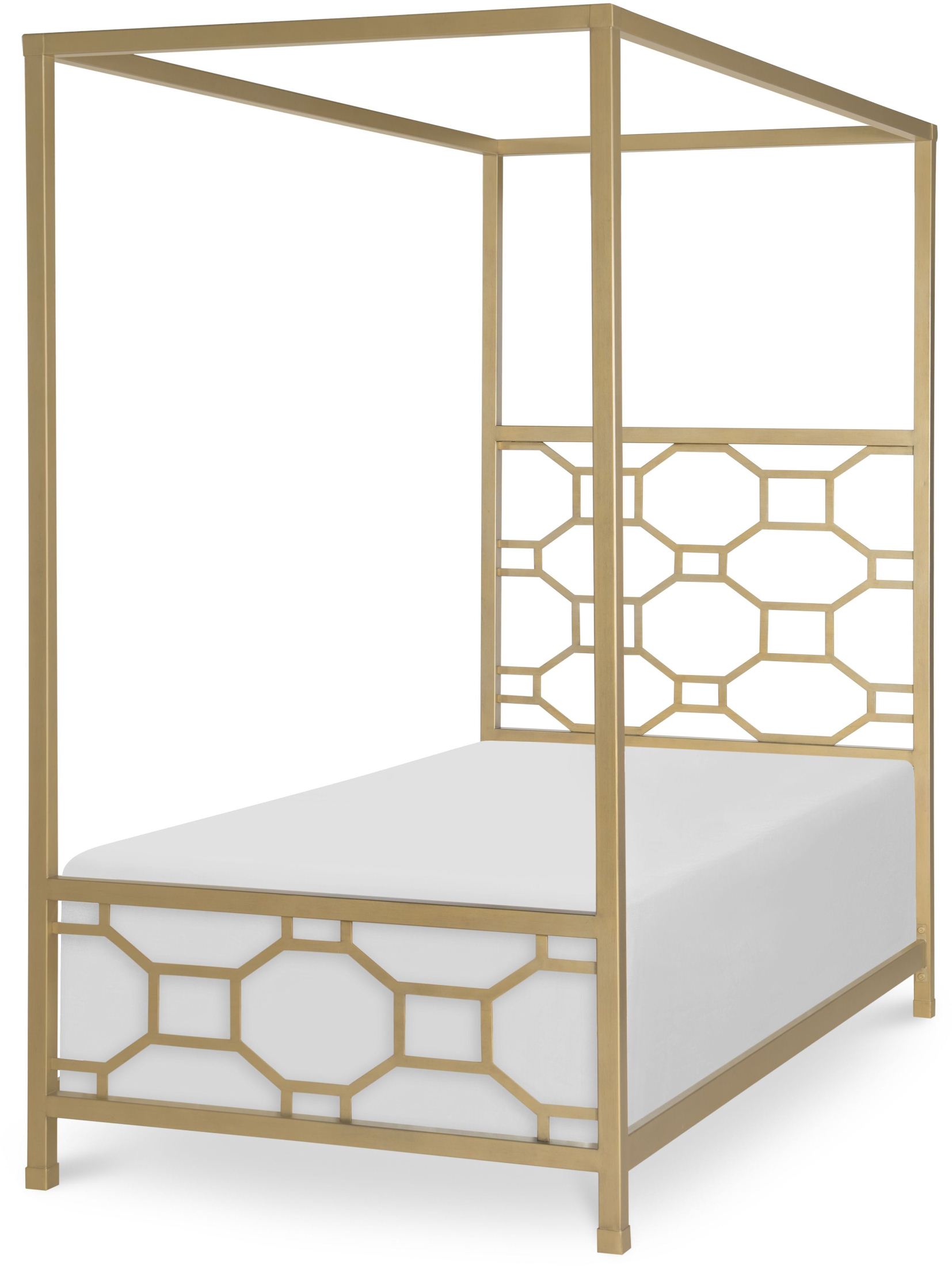 Uptown White And Gold Twin Metal Canopy Bed By Rachael Ray Uptown White And Gold Twin Metal Canopy Bed By Rachael Ray