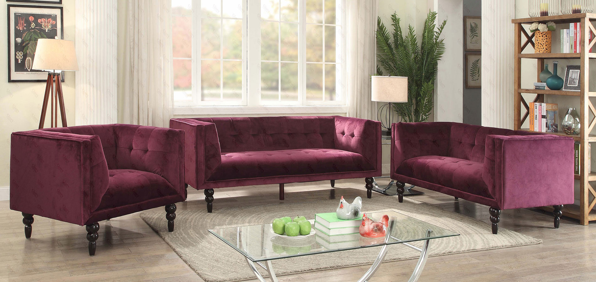 G233 Living Room Set Purple 1stopbedrooms G233 Living Room Set Purple