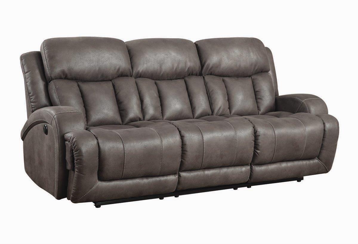 Morgan Creek Brown Microfiber Power Reclining Sofa 1stopbedrooms