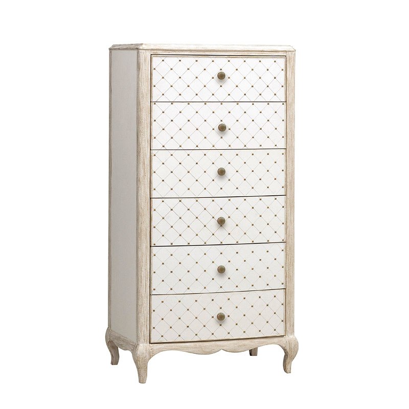 Reece Brushed White Lingerie Chest 1stopbedrooms