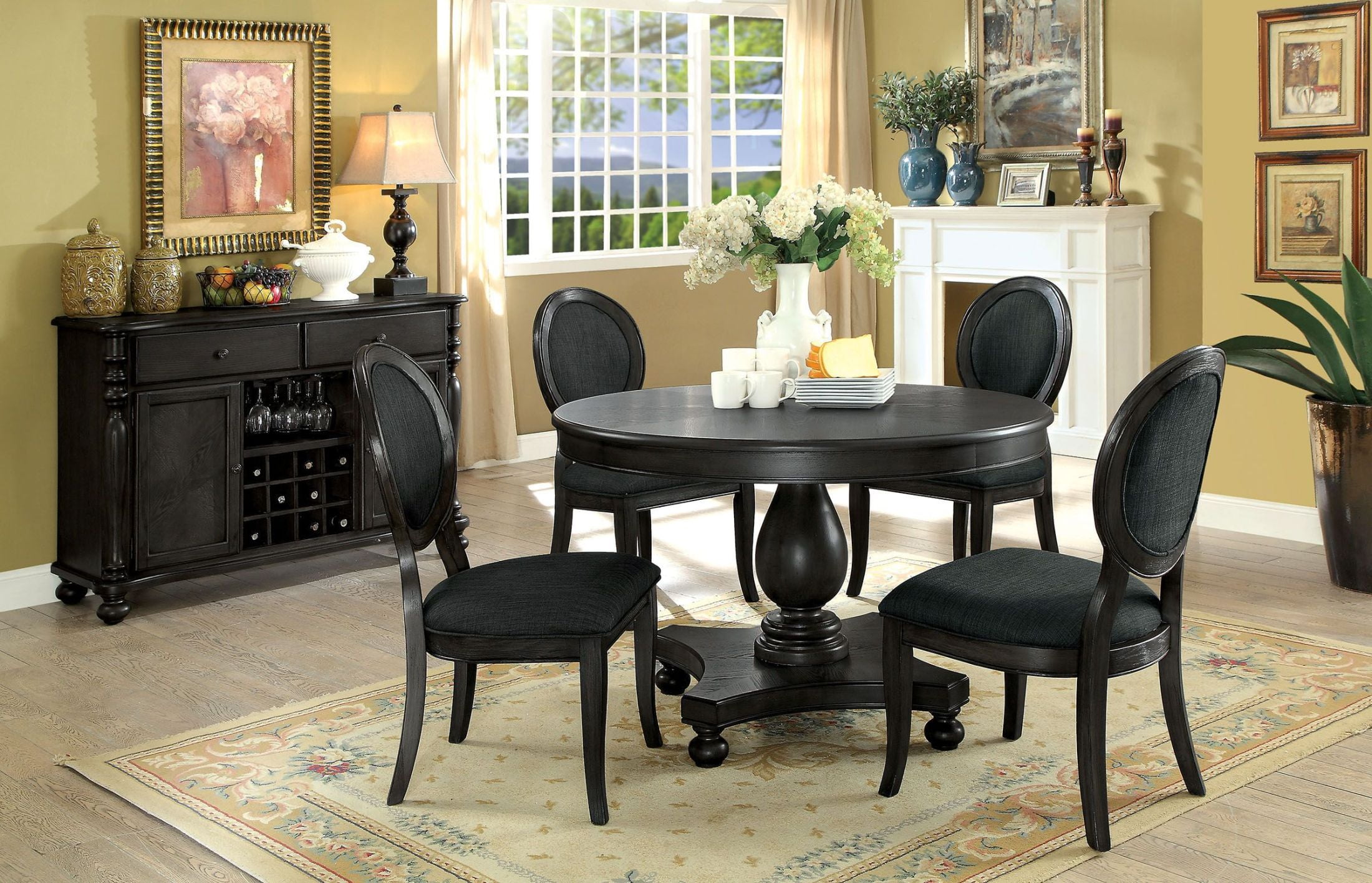 Kathryn Dark Gray Dining Room Set 1stopbedrooms