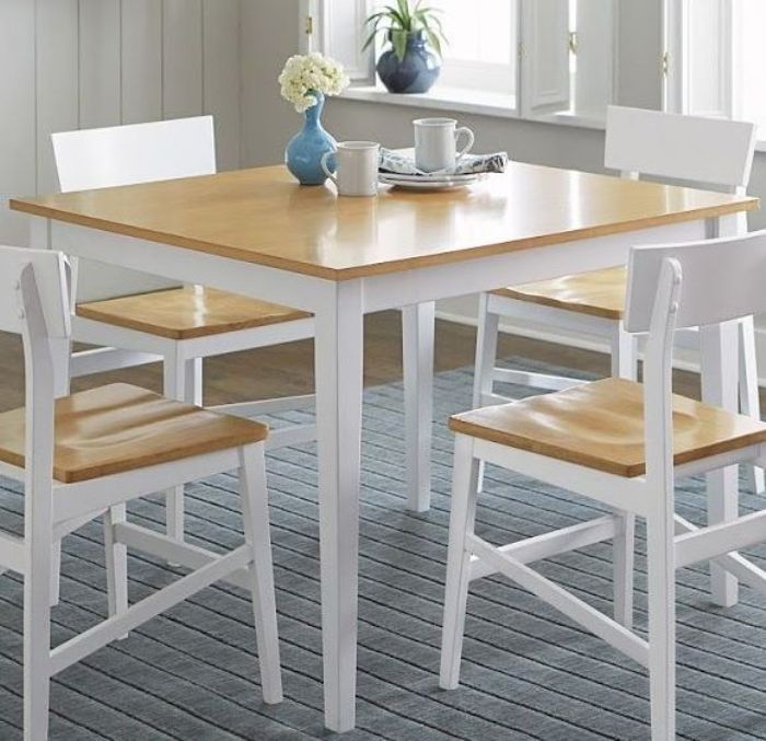 Christy Light Oak And White Dining Table 1stopbedrooms