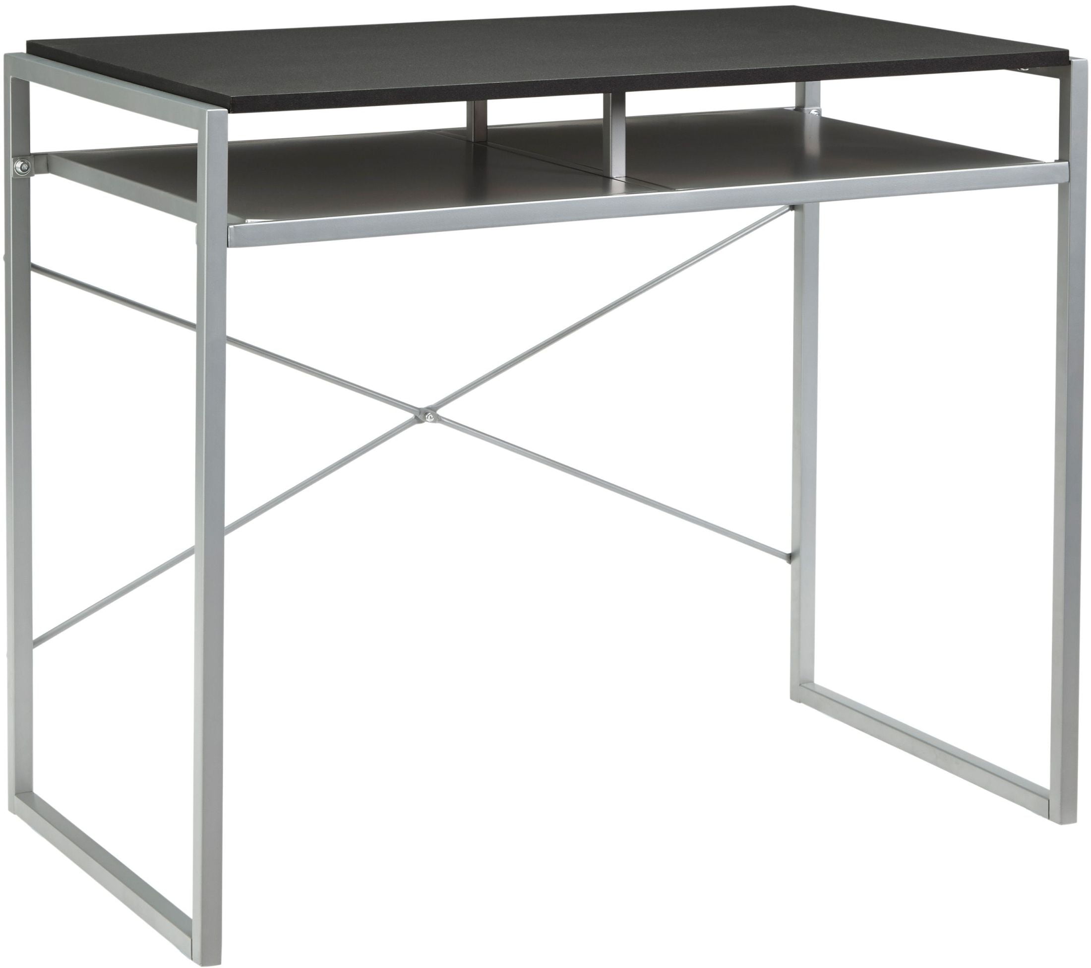 Bertmond Black And Silver Home Office Desk 1stopbedrooms