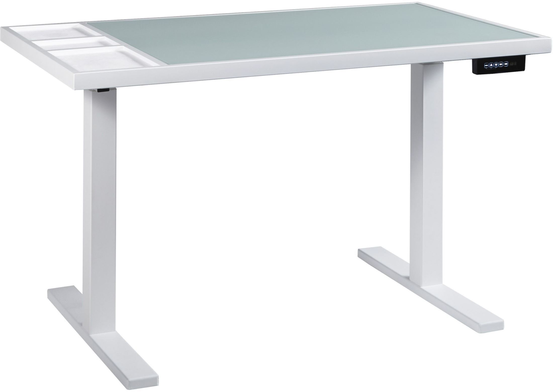 Baraga White Adjustable Height Desk 1stopbedrooms