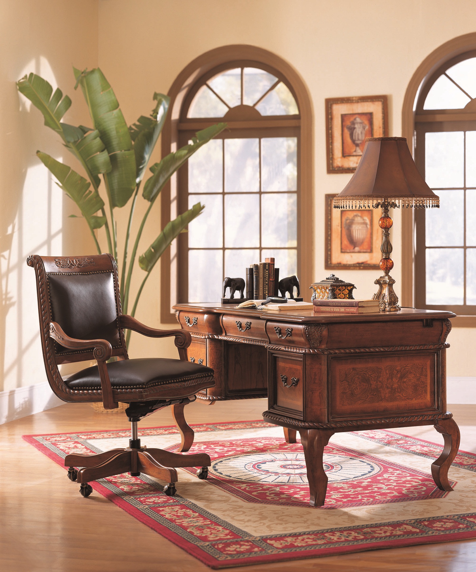 Aspenhome Napa Home Office Writing Desk Set In Cherry 1stopbedrooms