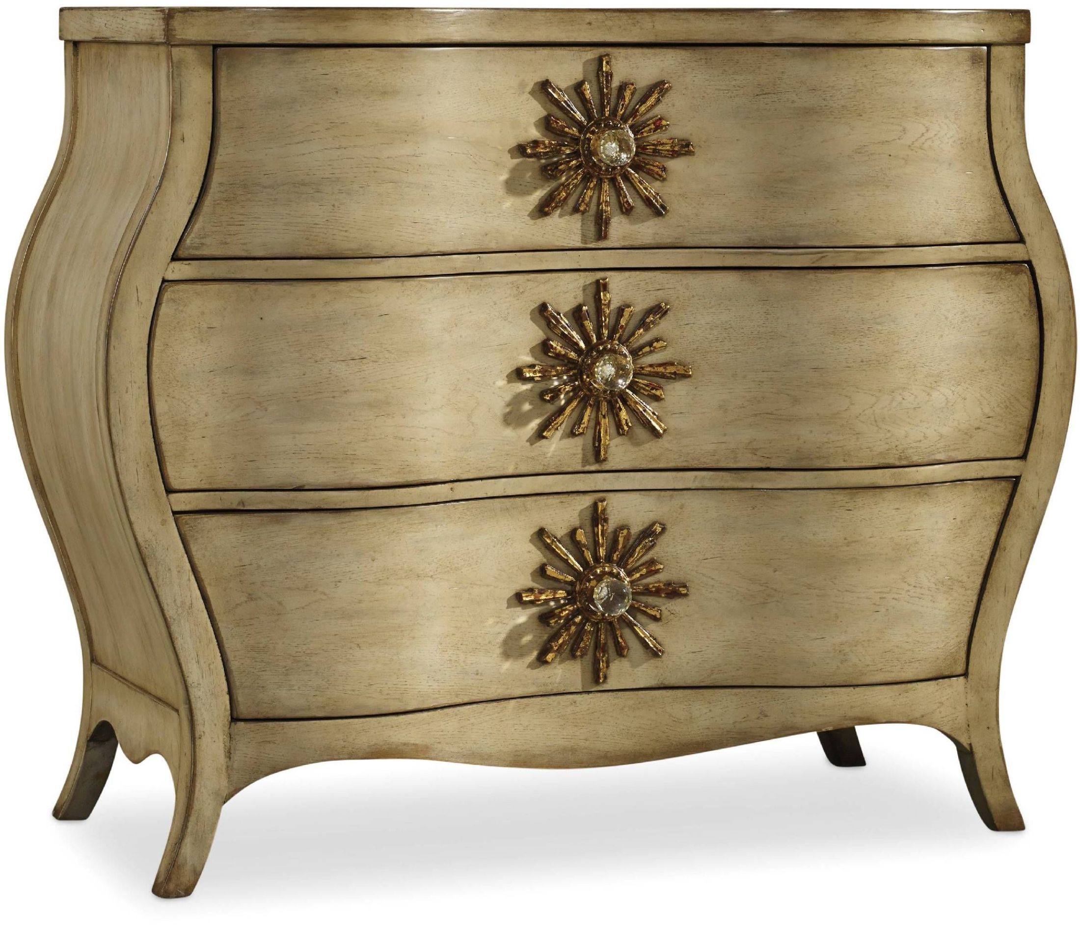 Sanctuary Brown 3 Drawer Bombe Chest 1stopbedrooms