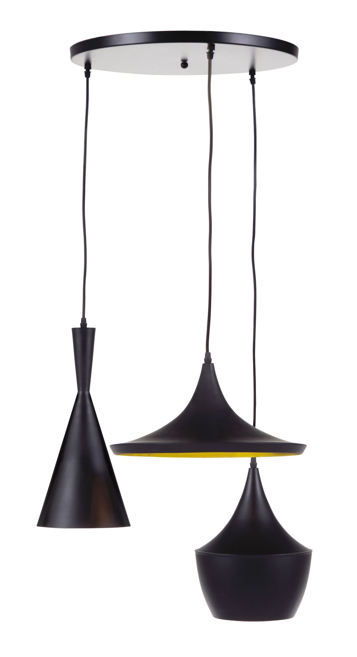 Jolanta Black And Gold Metal Pendant Light 1stopbedrooms