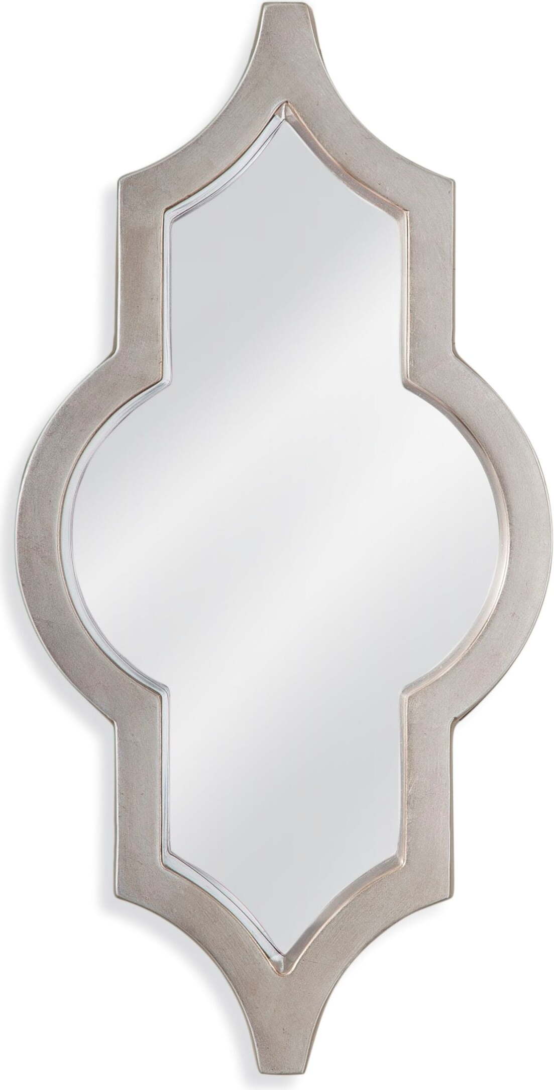 Silver Leaf Keyhole Wall Mirror