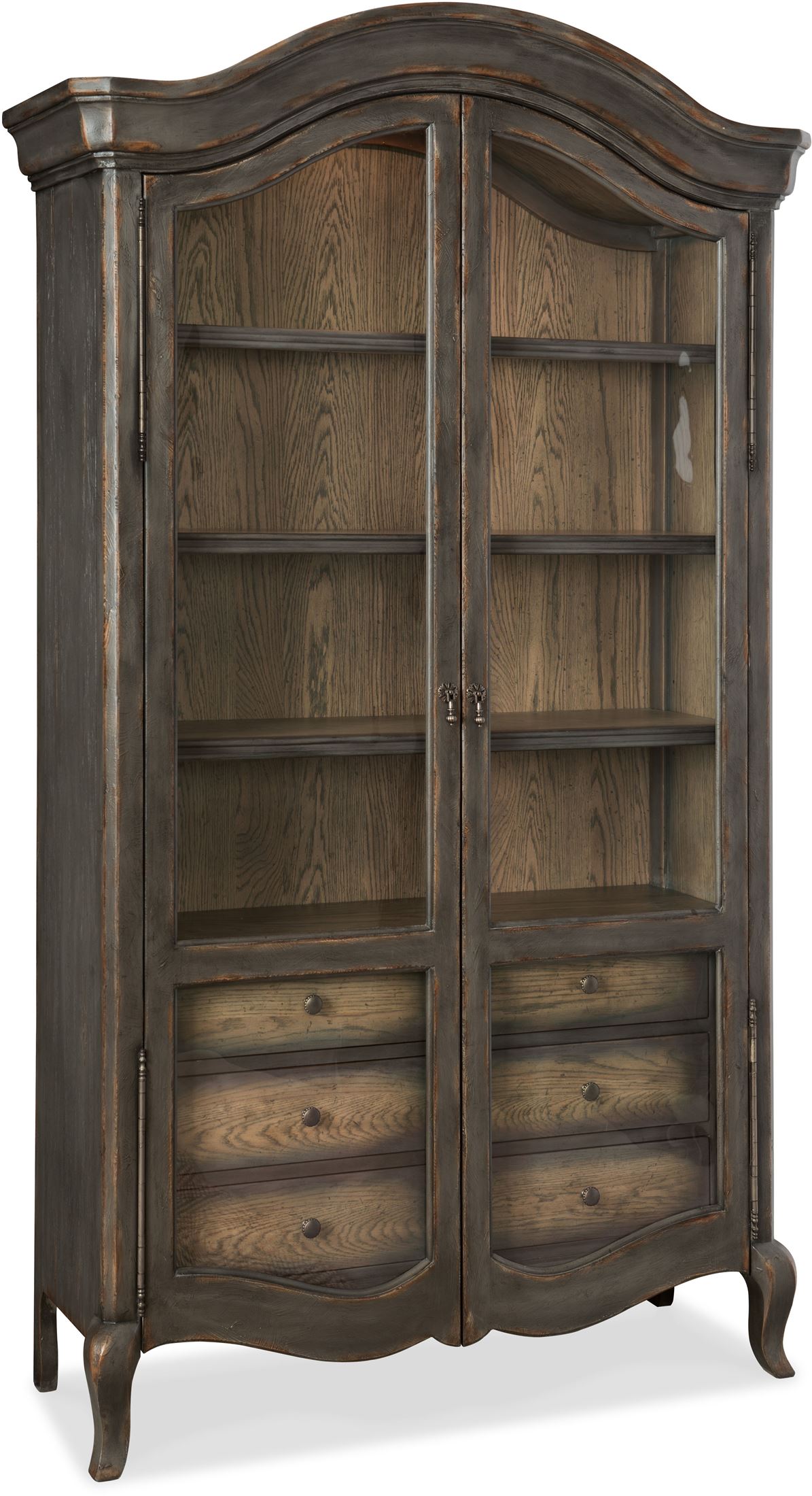 Arabella Painted Charcoal Display Cabinet 1stopbedrooms