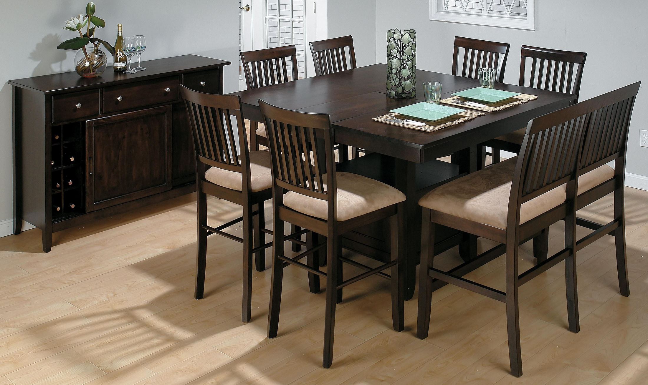 Baker S Cherry Storage Counter Height Dining Room Set 1stopbedrooms