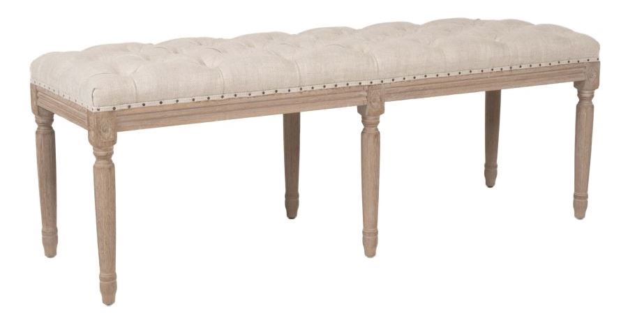 Rennes Stone Wash Upholstered Dining Bench 1stopbedrooms
